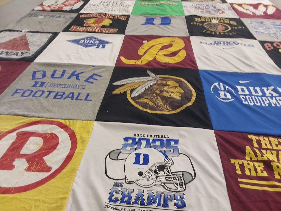 T-shirt quilt from duke university by Karen from NC