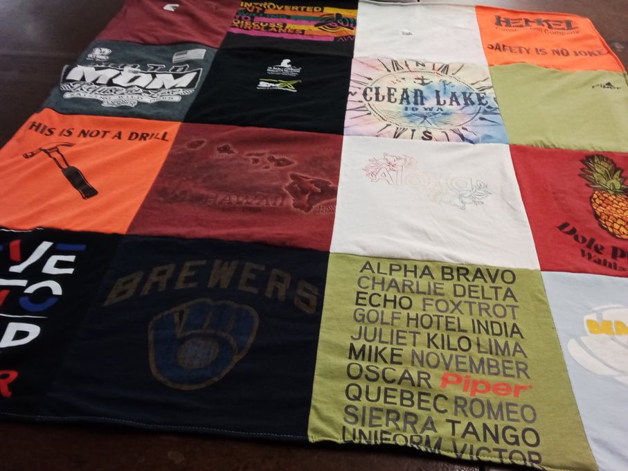 T-shirt quilt featuring milwaukee brewers by Elliot from IA