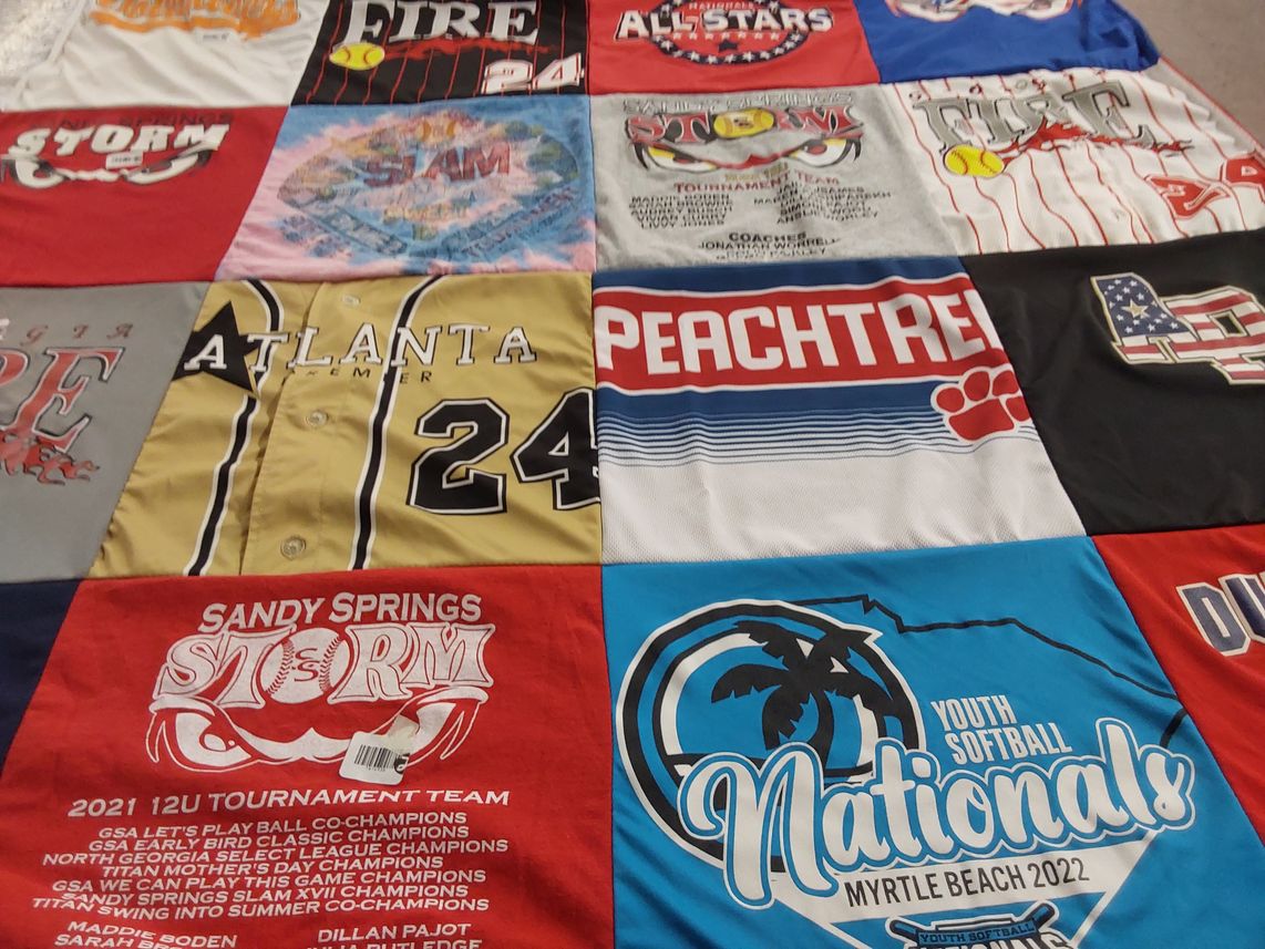 T-shirt quilt featuring sandy springs storm, atlanta premier by Gregg from GA