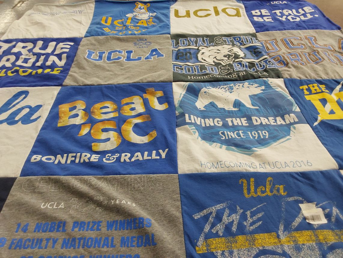 T-shirt quilt from university of california, los angeles by Suzan from CO