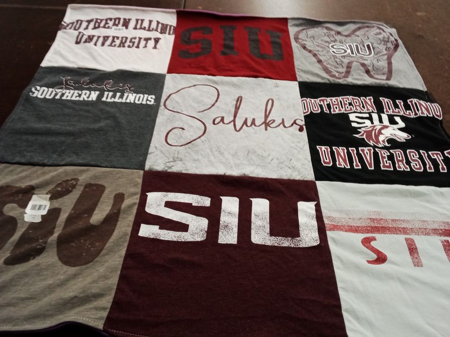 T-shirt quilt from southern illinois university by Krystal from KY
