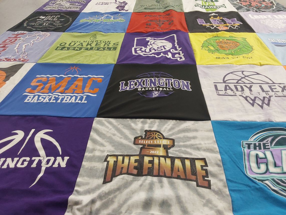 T-shirt quilt featuring smac basketball, lady lexington basketball by Stacy from OH