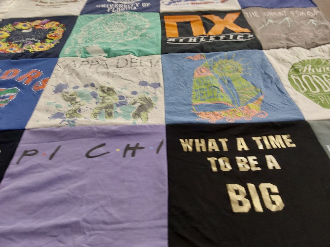 T-shirt quilt from university of florida by Kirsten from FL