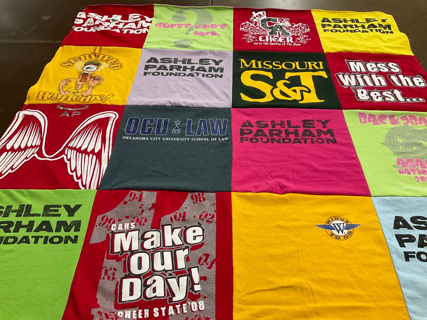 T-shirt quilt from oklahoma city university, missouri university of science and technology by Shanavia from SC