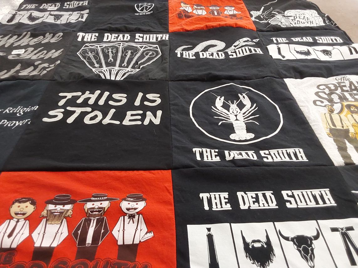 T-shirt quilt with music, country themes by Roni from CO