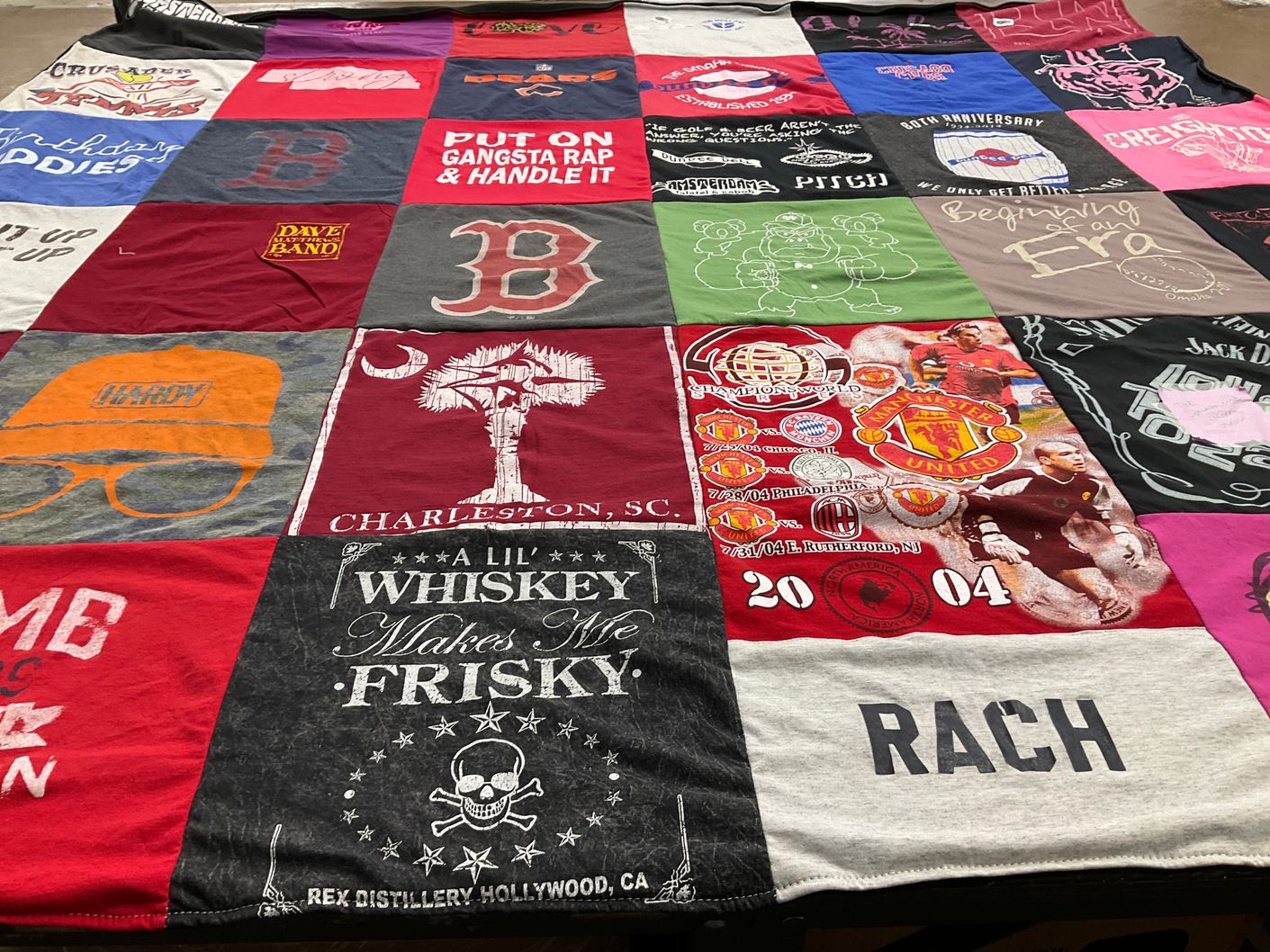 T-shirt quilt featuring manchester united by Rachel from NE