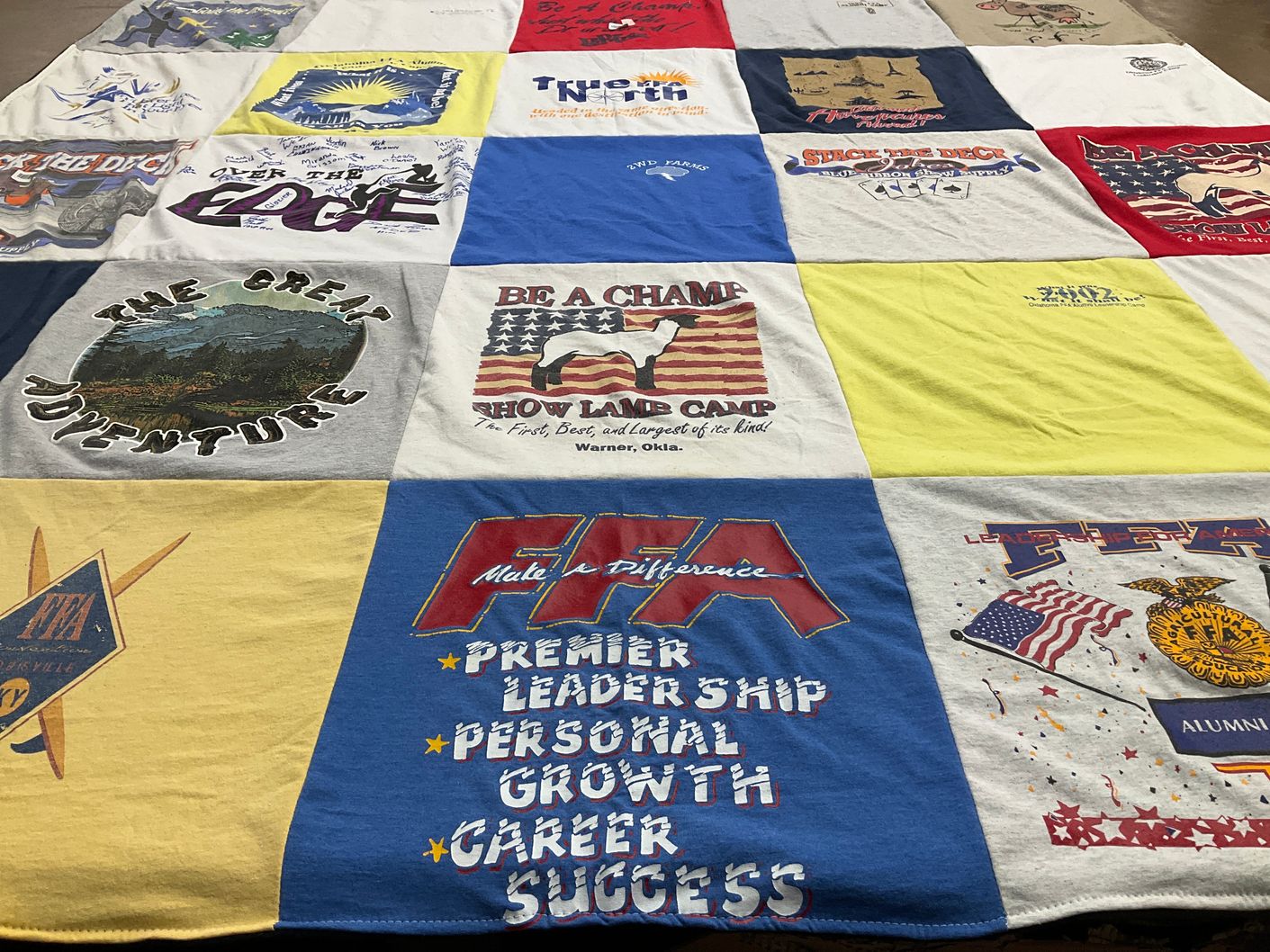 T-shirt quilt from warner university by Walt from OK