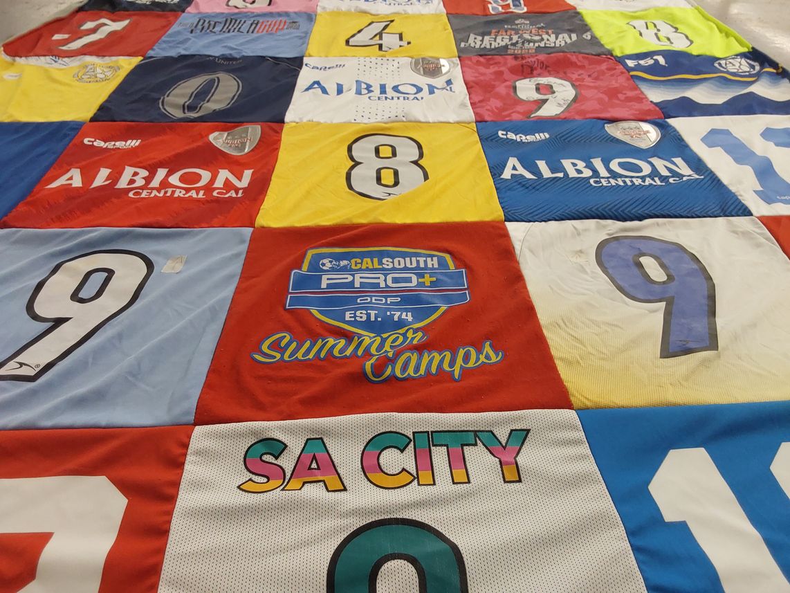T-shirt quilt featuring albion central cal by Melida from TX