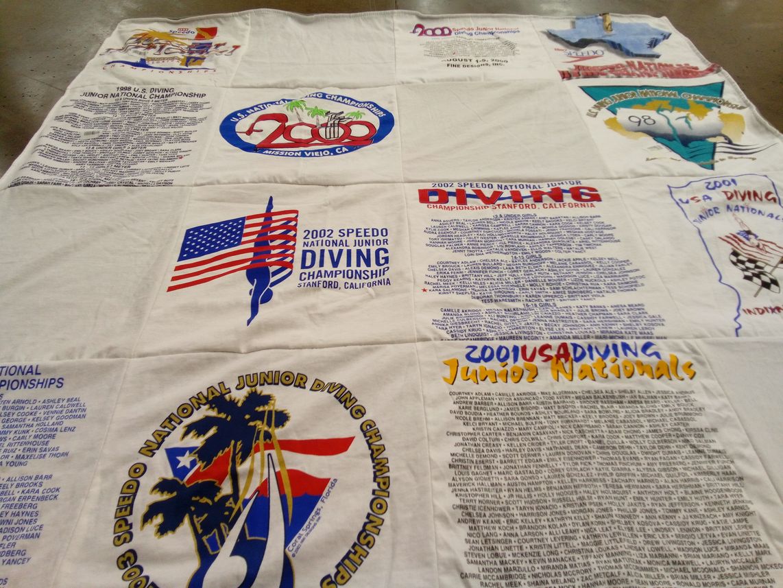 T-shirt quilt from stanford university by Joyce from WA