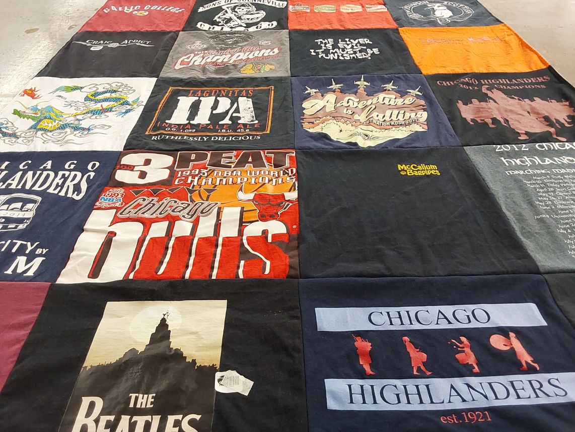 T-shirt quilt featuring chicago bulls, chicago highlanders by Barbara from IL