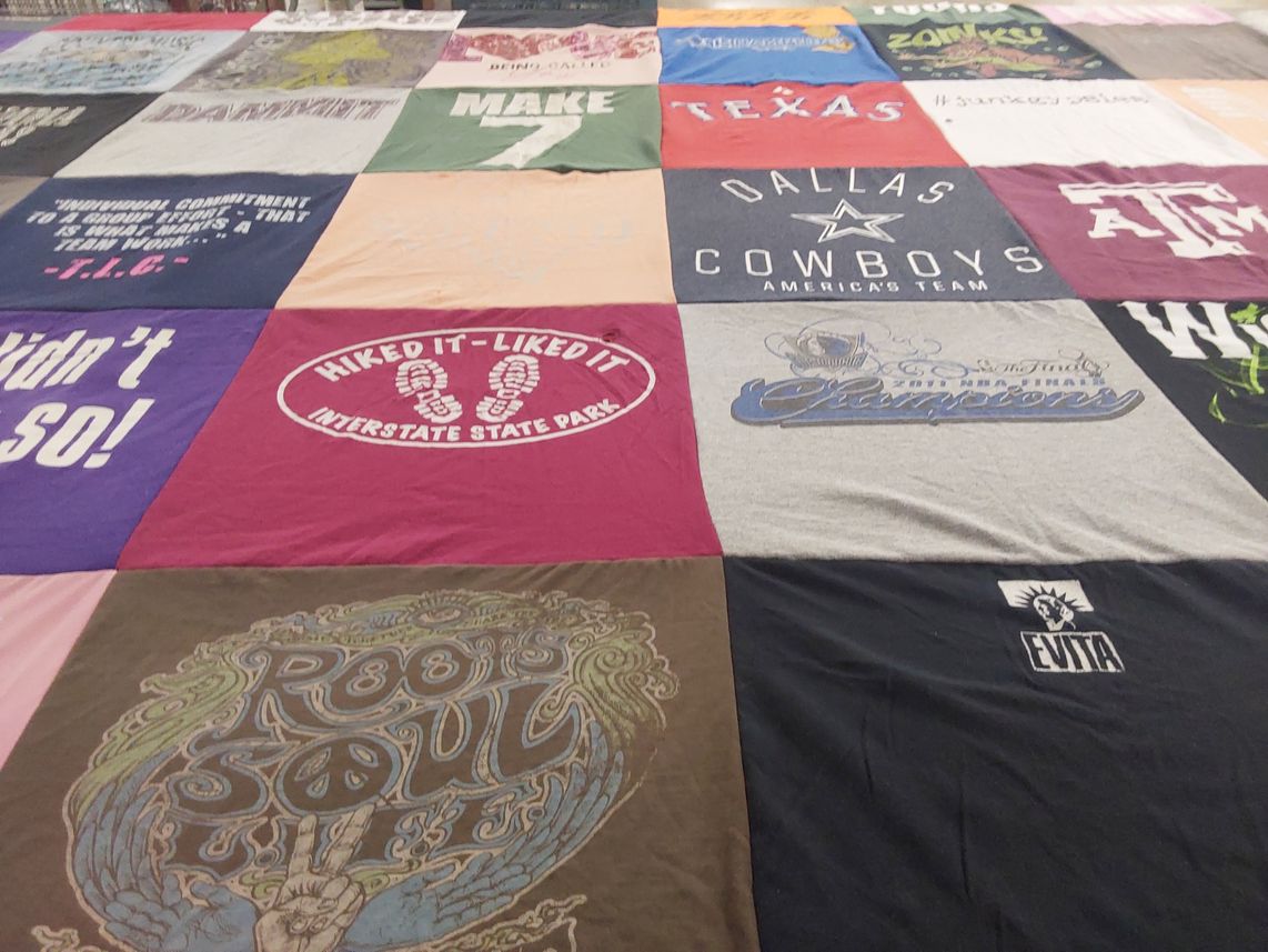 T-shirt quilt featuring dallas cowboys by Amy from TX