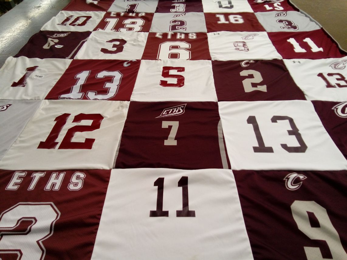 T-shirt quilt from eugene thomas high school by Vicki from TX