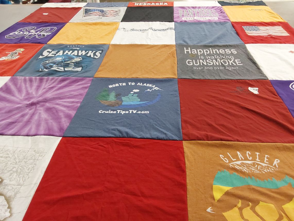 T-shirt quilt featuring seattle seahawks by Dorothy from ID
