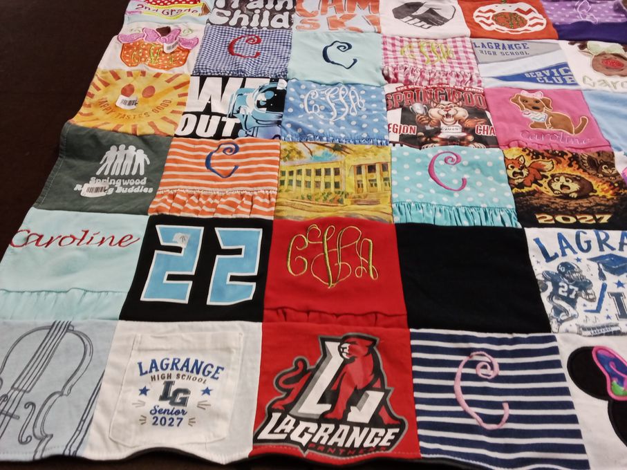 T-shirt quilt from lagrange high school by Katie Mercer from GA