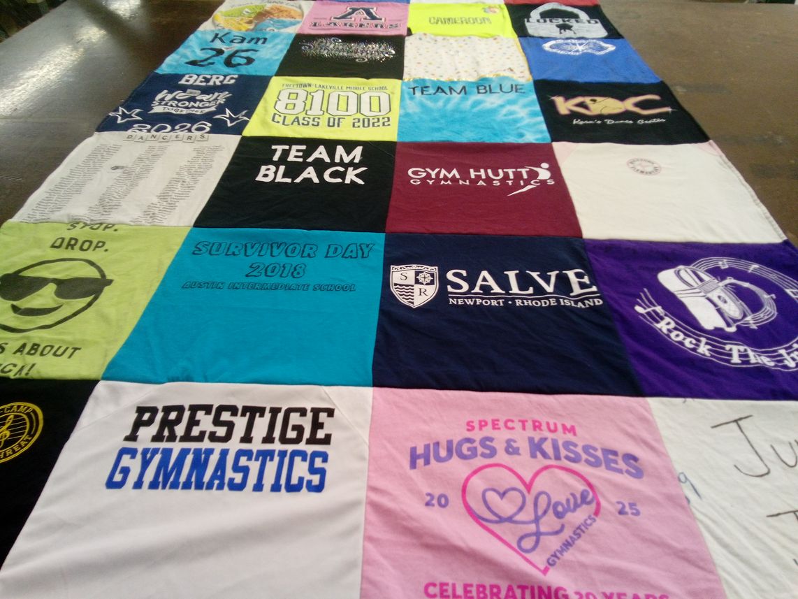 T-shirt quilt from salve regina university by Kimberly from MA