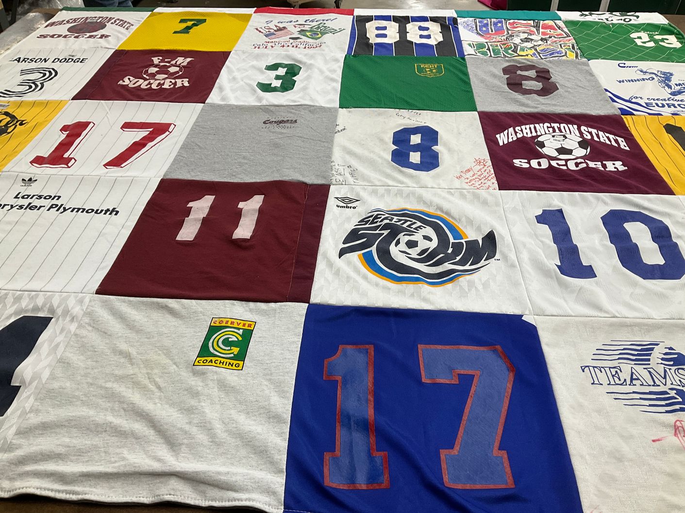 T-shirt quilt featuring seattle storm by Lacey from WA
