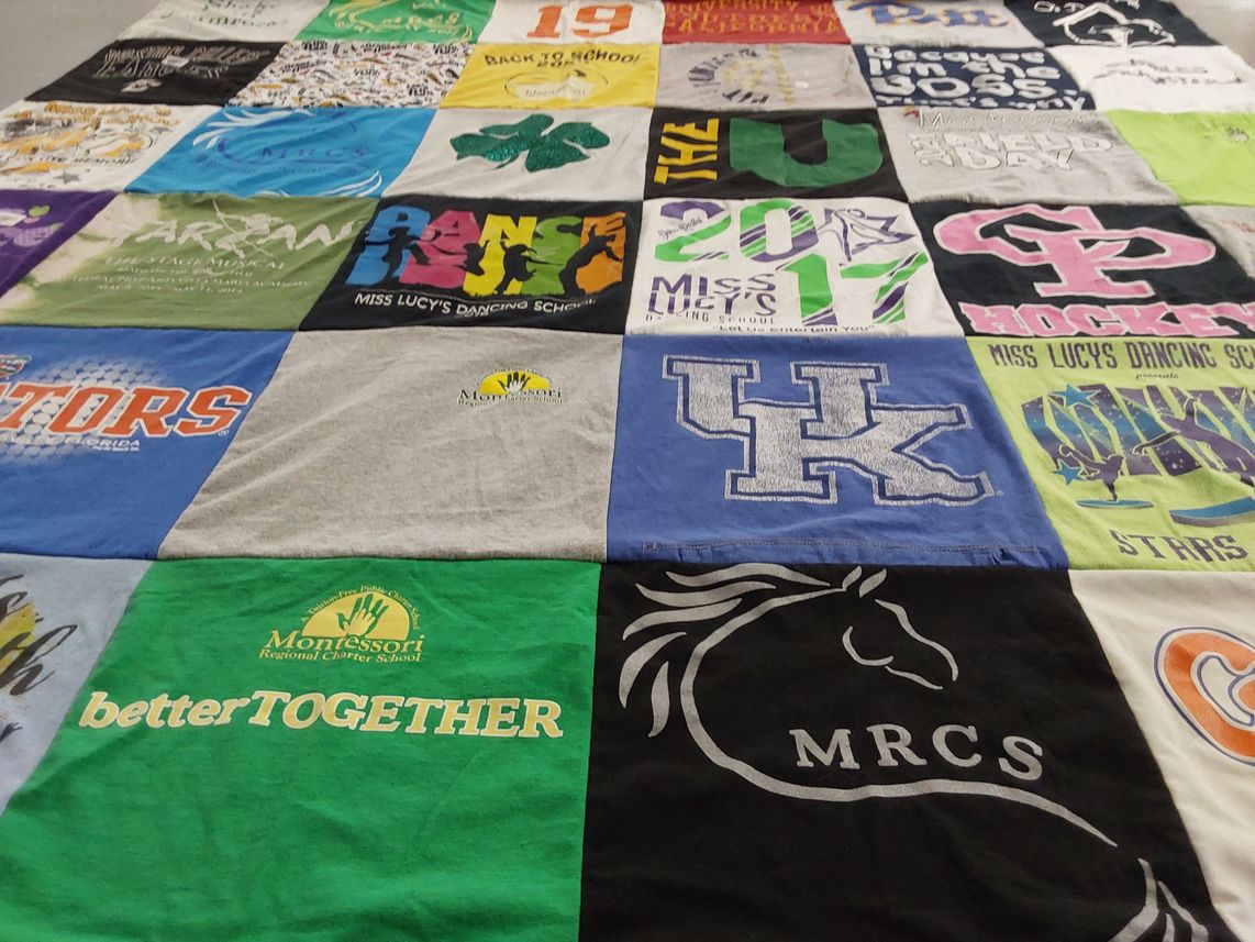 T-shirt quilt from university of kentucky by Heather from PA