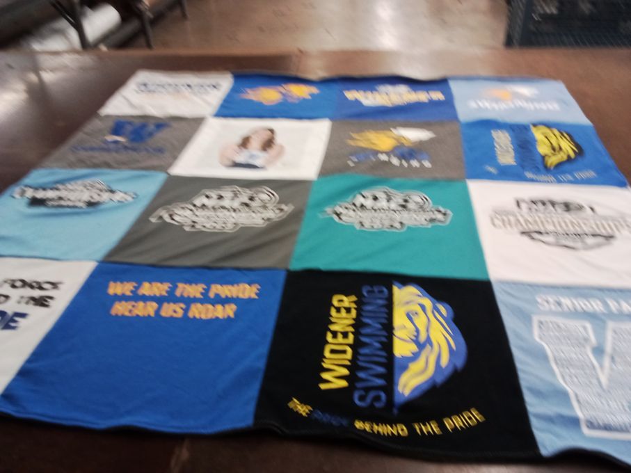 T-shirt quilt from widener university by Lisa from CA