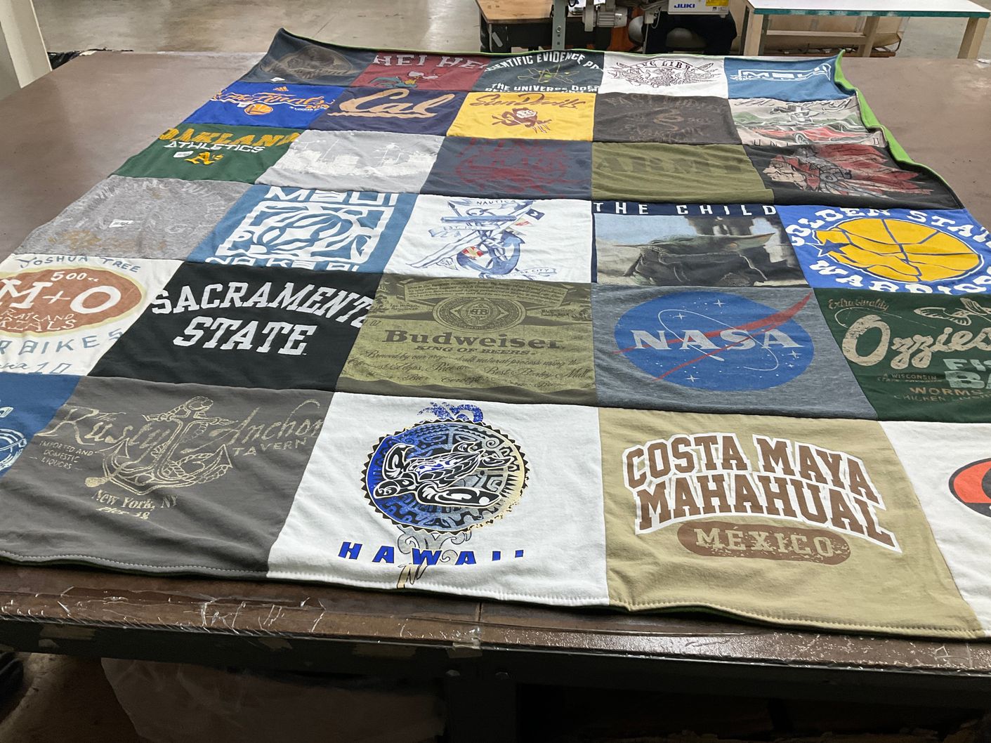 T-shirt quilt featuring golden state warriors by Divina from CA