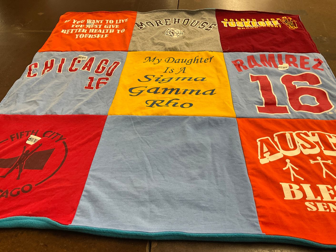 T-shirt quilt from morehouse college, tuskegee university by Taurean from GA