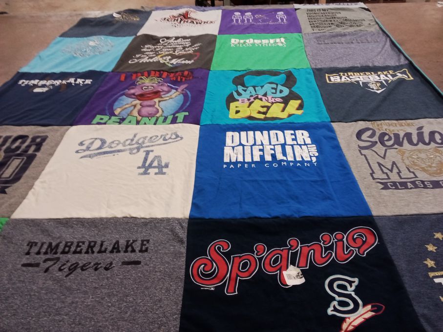 T-shirt quilt from timberlake high school by MELISSA from ID