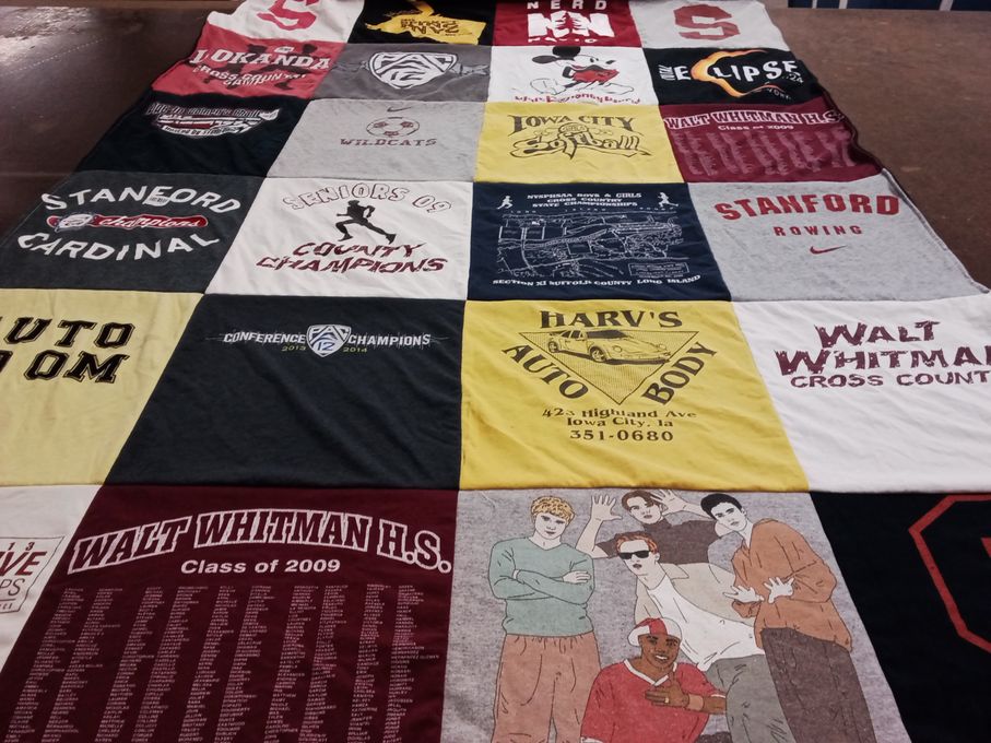 T-shirt quilt featuring stanford cardinal by Katie from NY