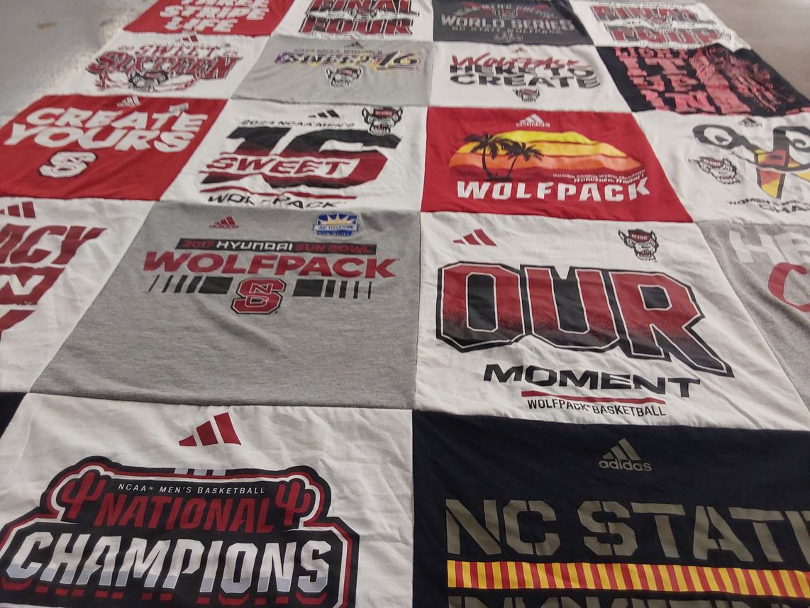 T-shirt quilt featuring nc state wolfpack basketball by Jordan from NC