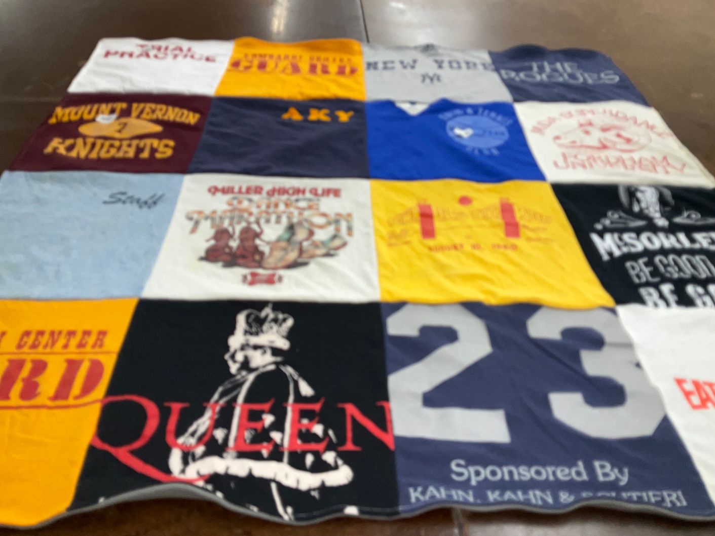 T-shirt quilt from mount vernon college by Joseph from NY