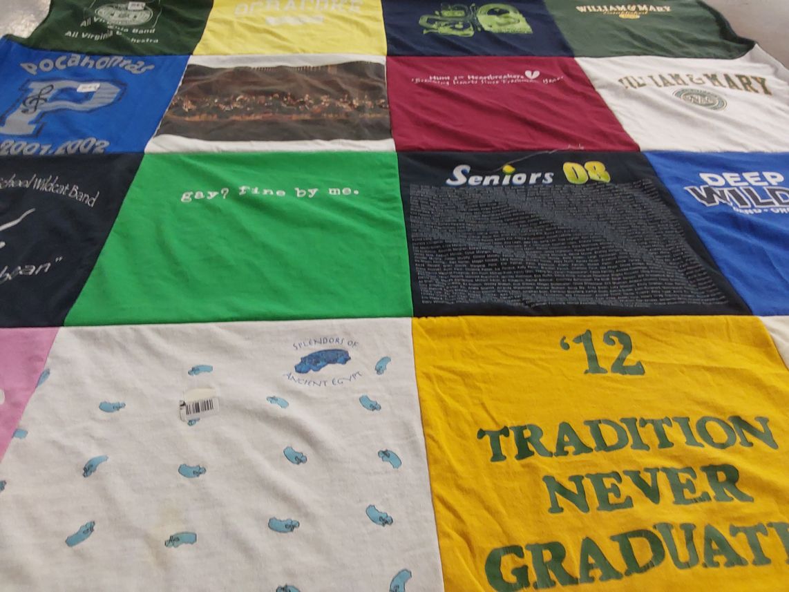 T-shirt quilt from college of william and mary by Patricia from VA