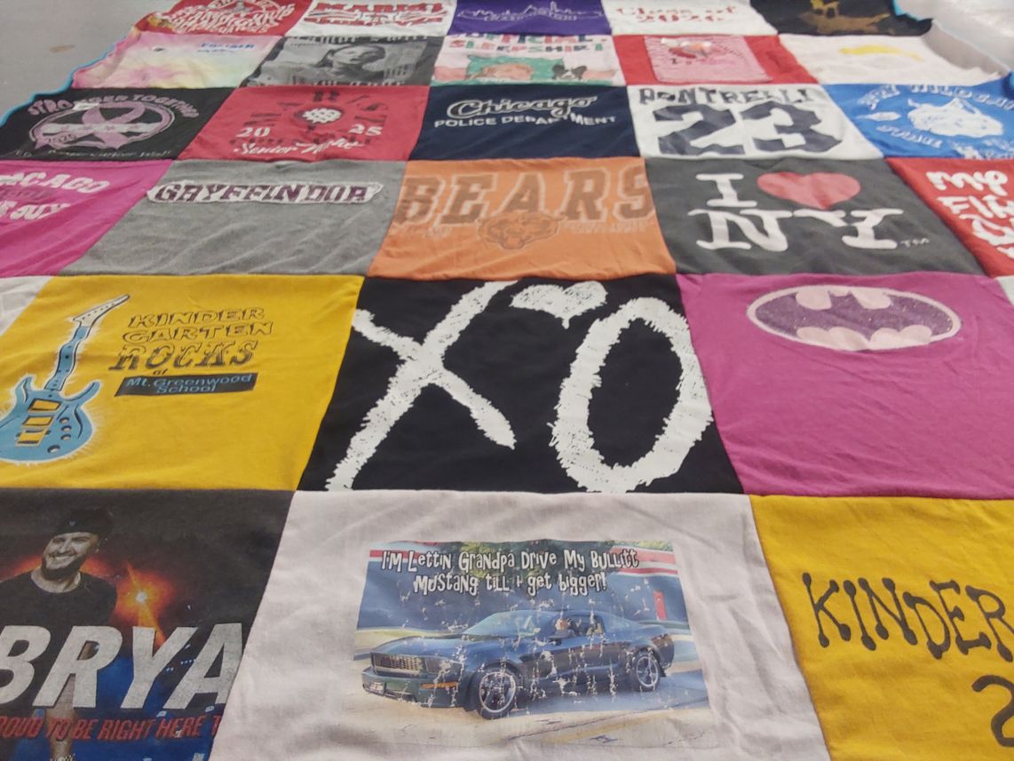 T-shirt quilt featuring chicago bears by Debbie from IL