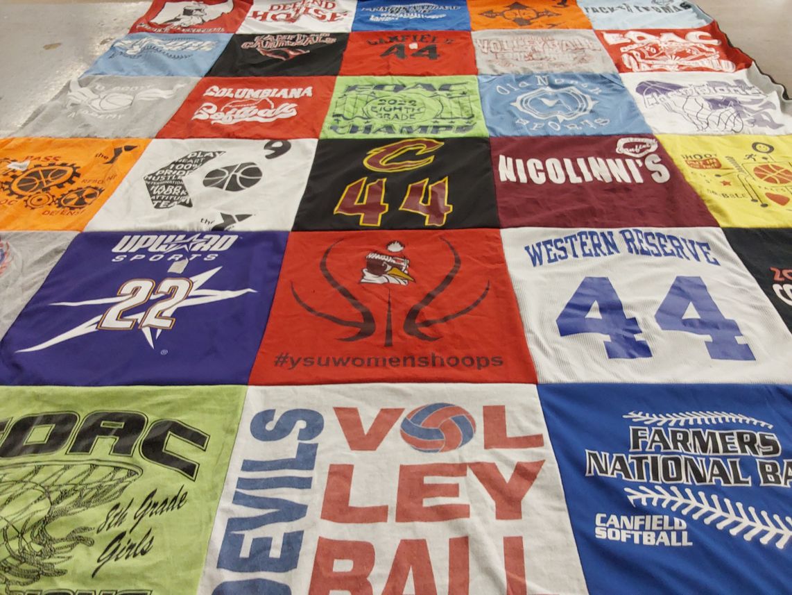 T-shirt quilt featuring devils volleyball team by April from OH
