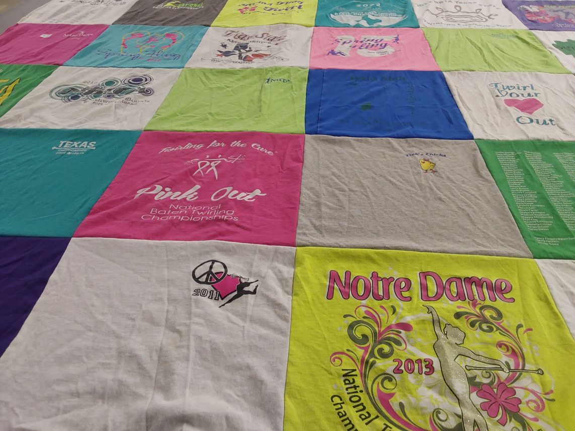 T-shirt quilt from notre dame university by Julie from TX