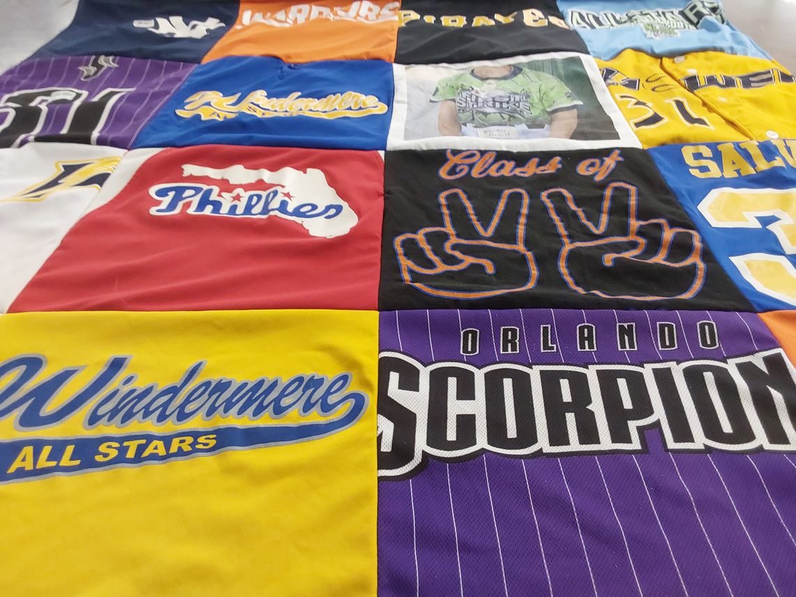 T-shirt quilt featuring orlando scorpions by Susan from FL