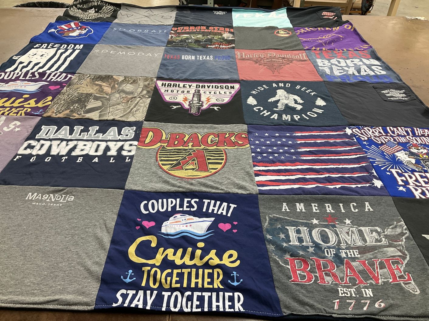 T-shirt quilt featuring dallas cowboys football by Cristi from TX