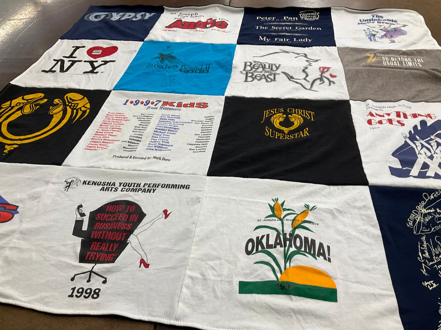 T-shirt quilt from st. joseph high school by Niki from CA
