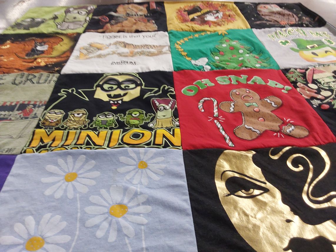 T-shirt quilt with animation, halloween themes by Terri from MO