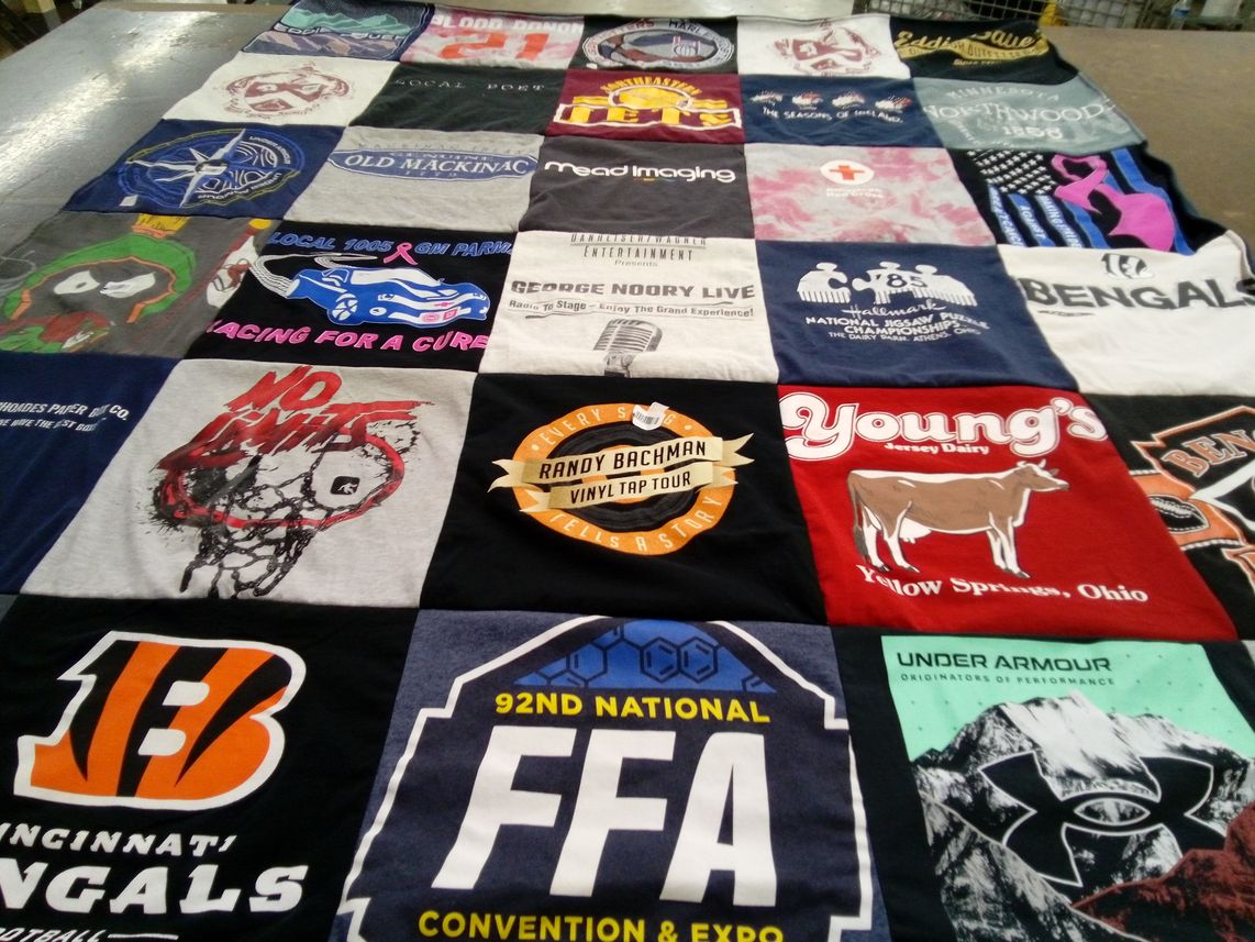 T-shirt quilt featuring cincinnati bengals by Rita from OH