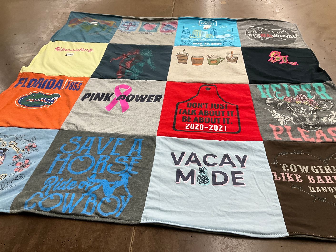 T-shirt quilt from university of florida by Shirley from FL