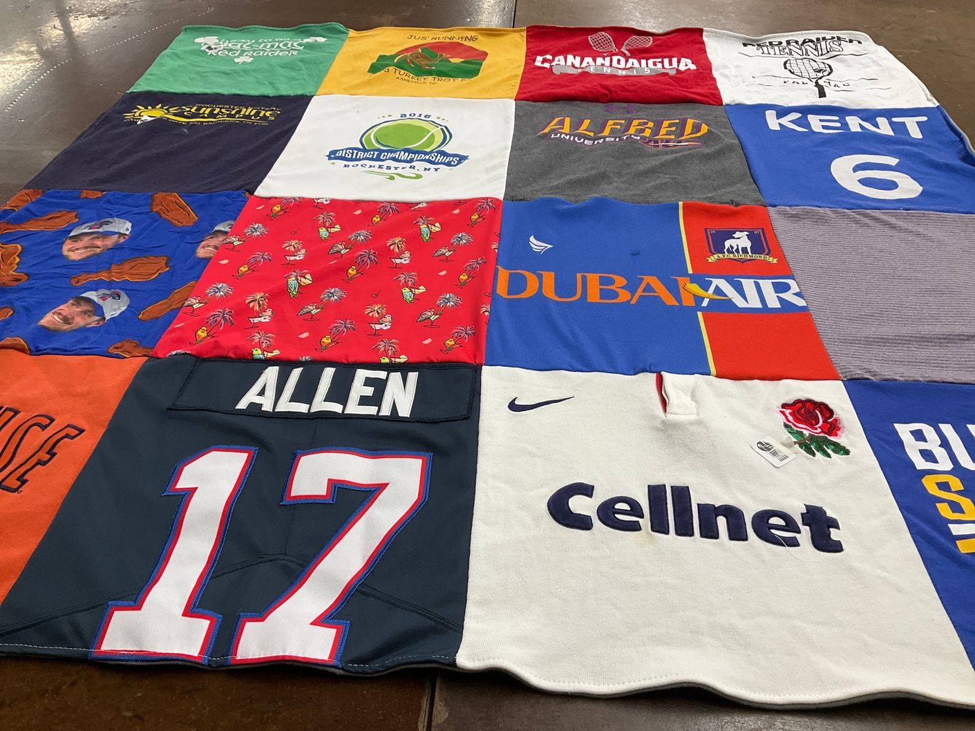 T-shirt quilt featuring buffalo bills by Kristin from NY