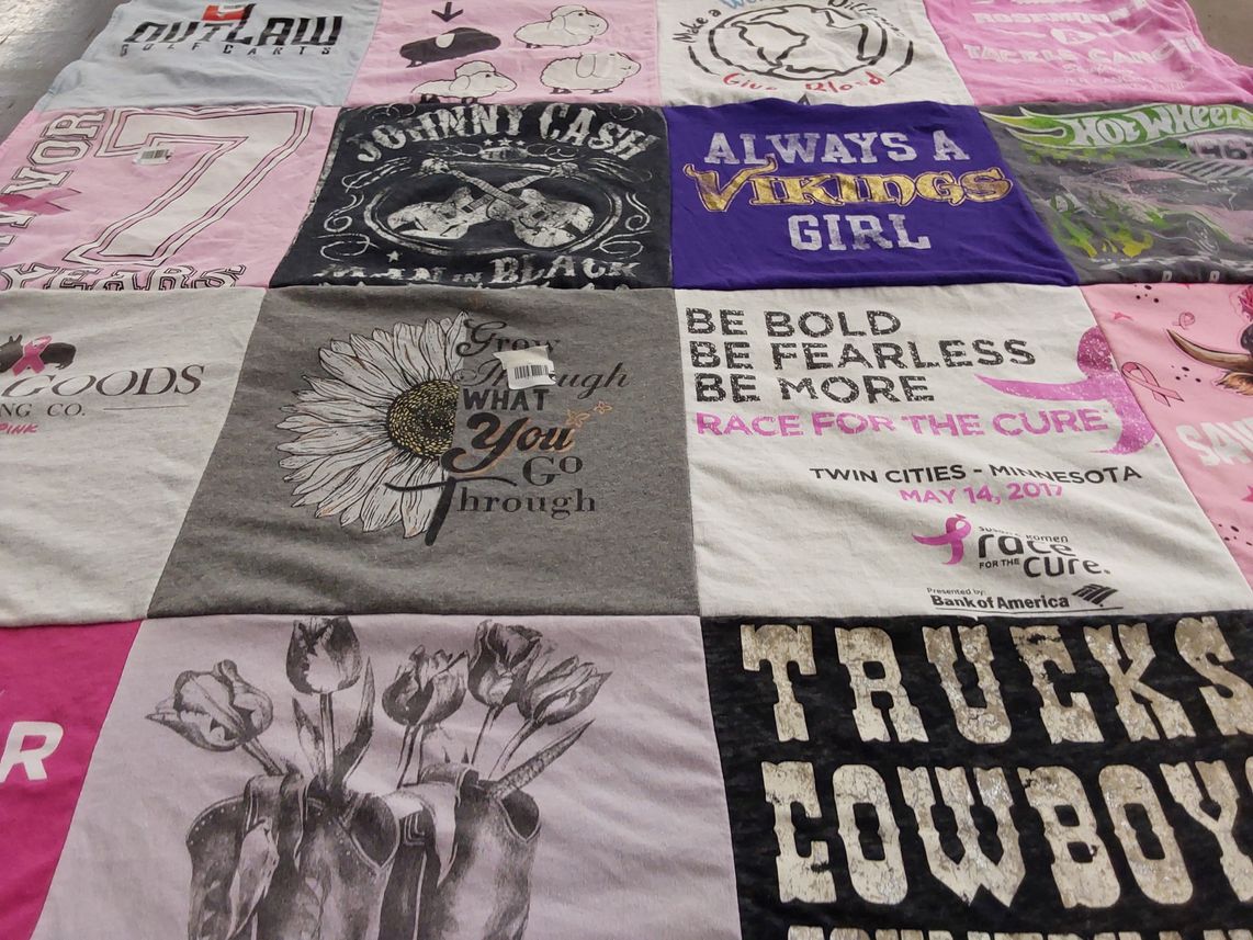 T-shirt quilt featuring minnesota vikings by PATRICIA from MN
