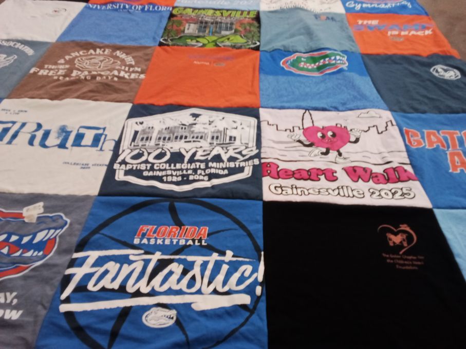 T-shirt quilt featuring university of florida basketball by Kerrigan from FL