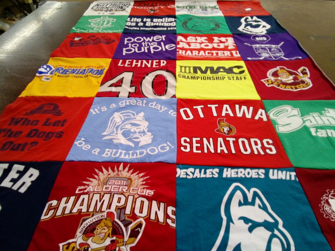 T-shirt quilt featuring ottawa senators by Emily from NY