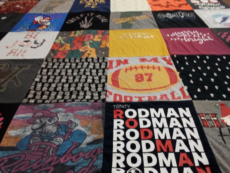 T-shirt quilt from trinity university by William from VT