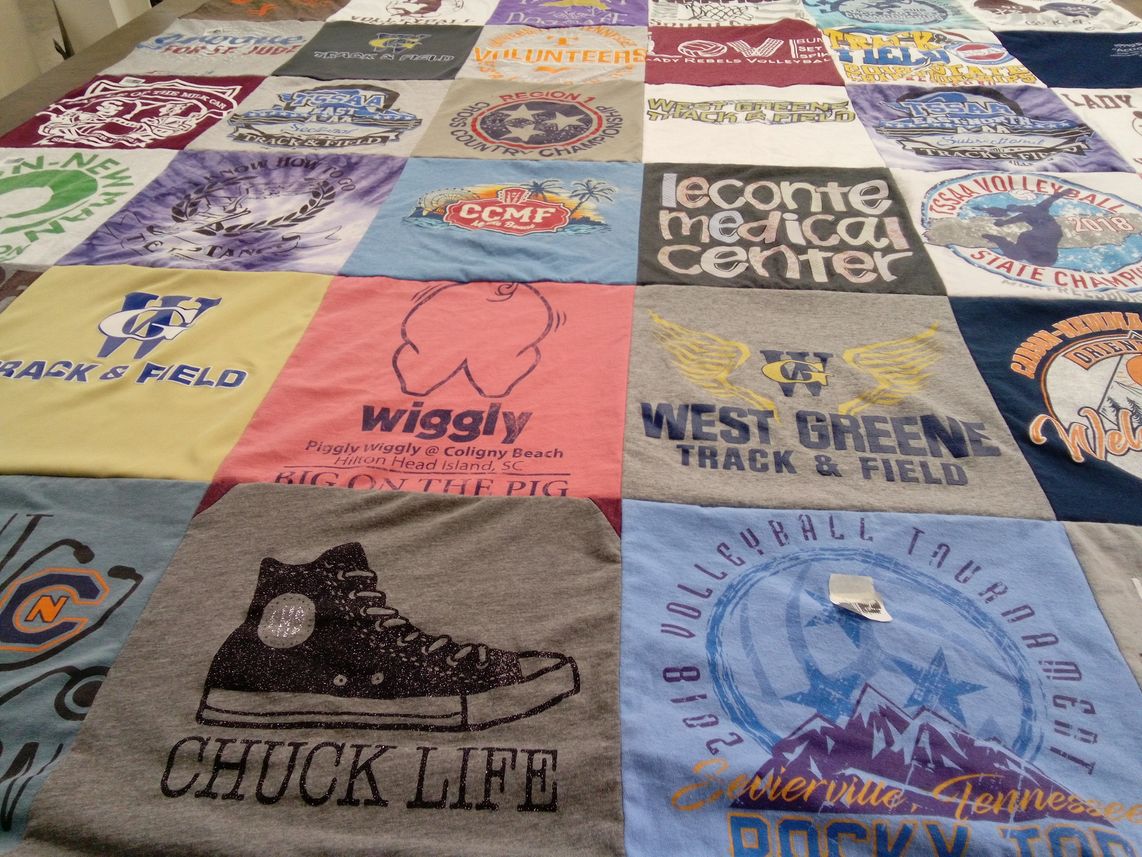 T-shirt quilt featuring west greene track and field by Lexxi from TN