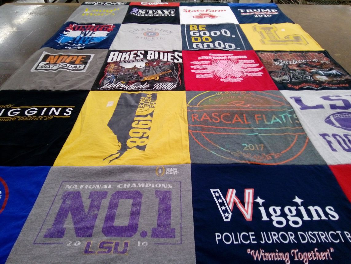 T-shirt quilt from louisiana state university by Randy from LA