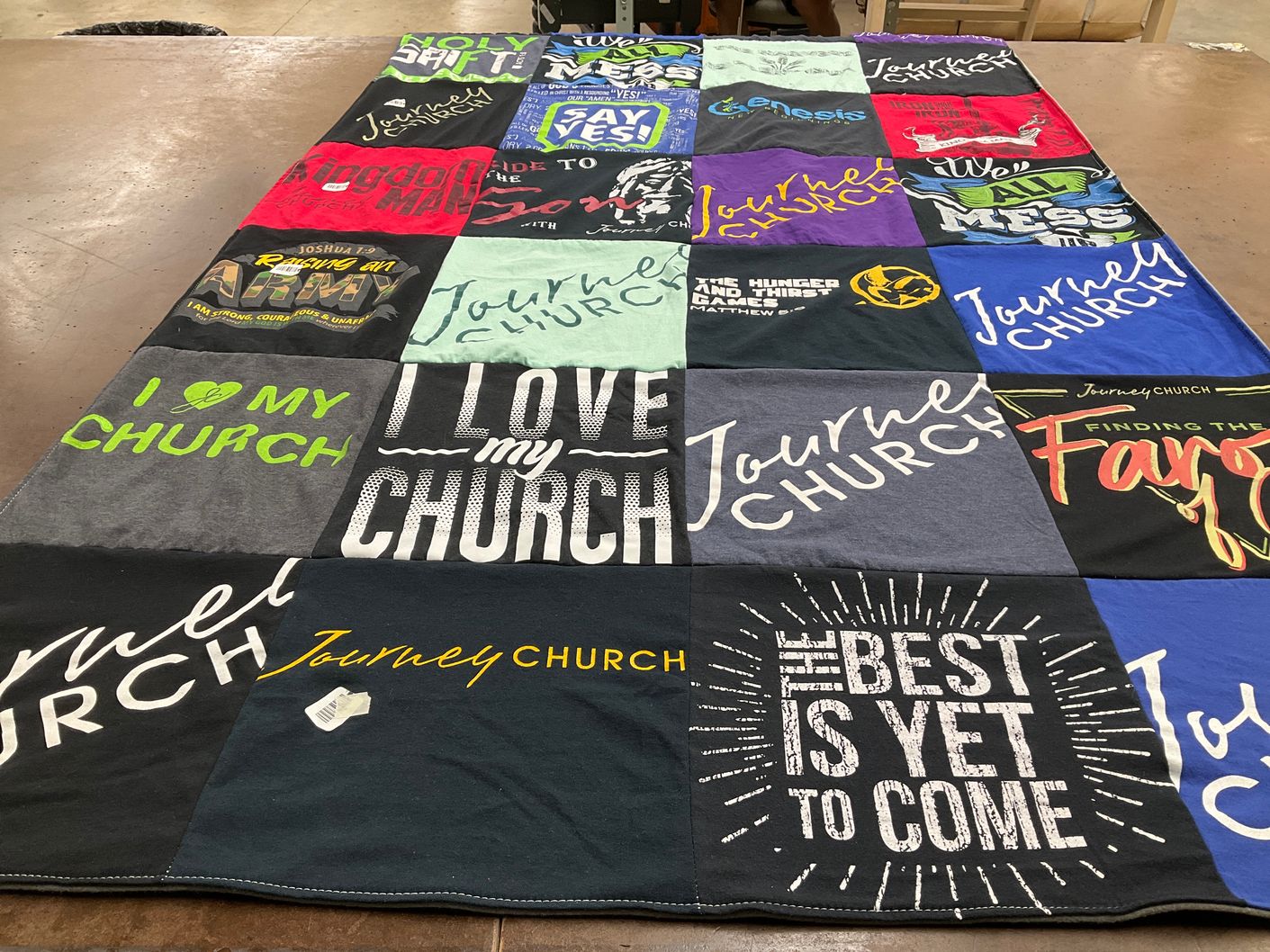 T-shirt quilt with faith, community themes by Randy from LA