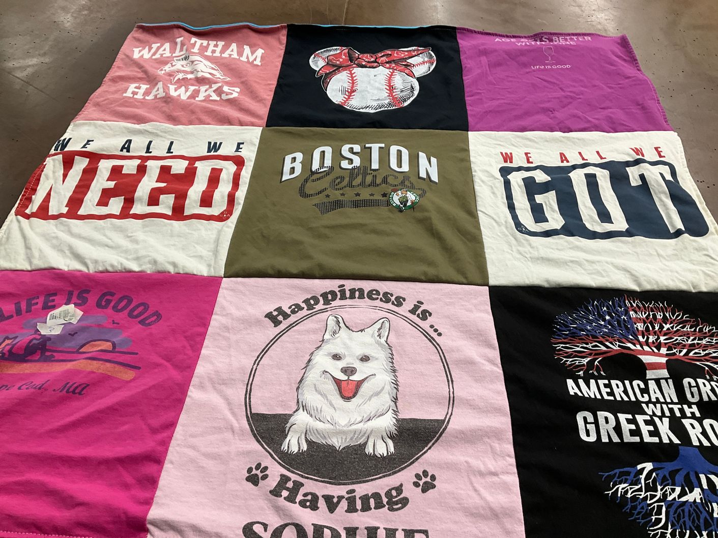 T-shirt quilt featuring boston celtics by Penelope from CA