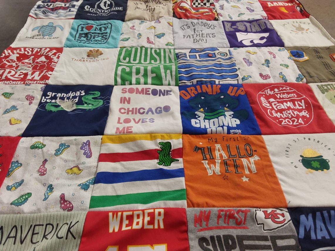 T-shirt quilt from kansas state university by Deanna from FL