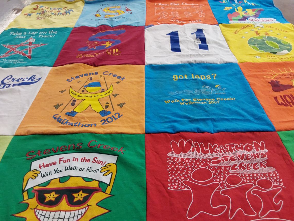 T-shirt quilt from stevens creek elementary school by Kristen from CA