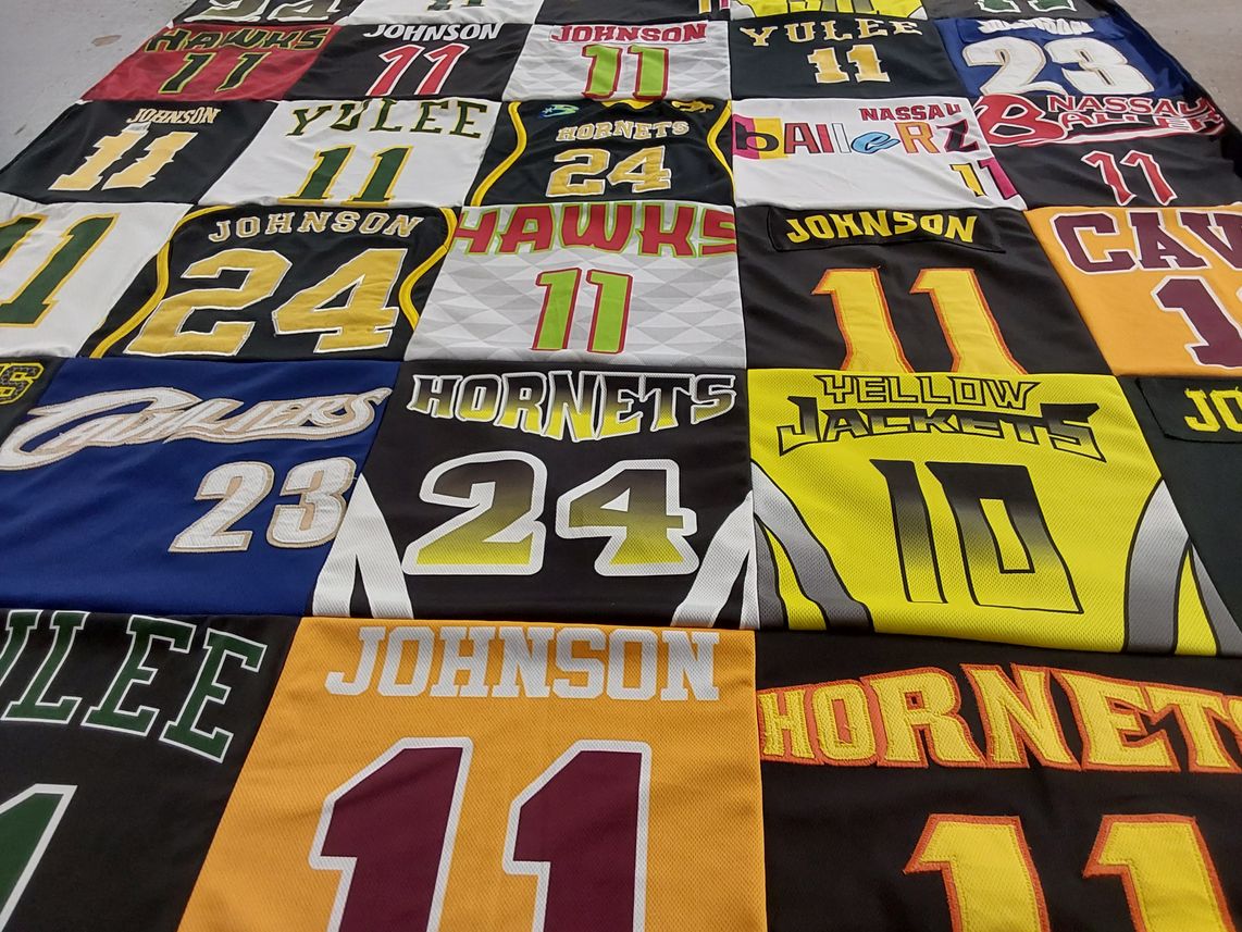 T-shirt quilt featuring johnson high school, yulee high school by Tanya from FL